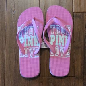 Victoria's Secret Pink Flip Flops Sz. Med (7-8)